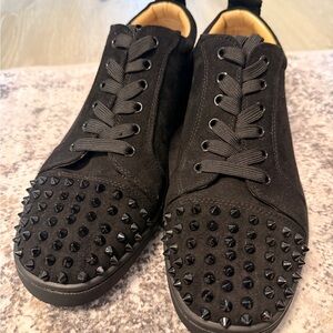 Christian Louboutin Black Studded Sneakers